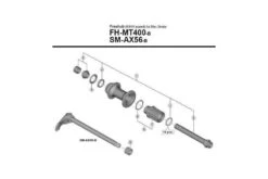 Núcleo Shimano FH-MT400B 7 Núcleo Shimano FH-MT400B -Tienda De Bicispasaje nucleo shimano fh mt400b 2