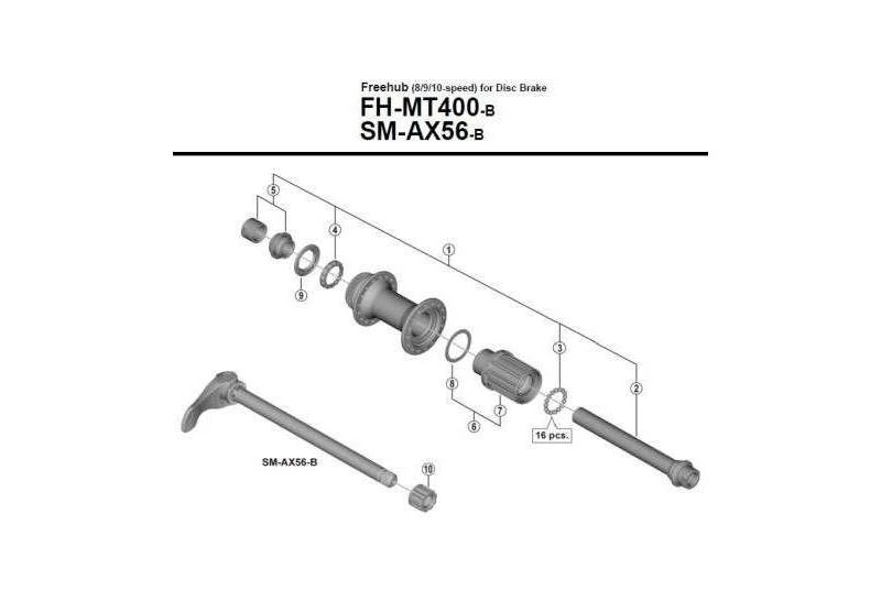 Núcleo Shimano FH-MT400B 5 Núcleo Shimano FH-MT400B - Imagen 3